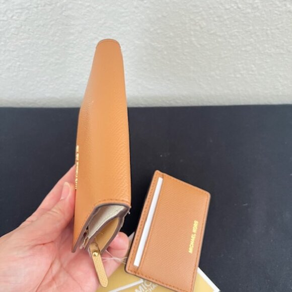 MICHAEL KORS Crossgrain Leather Card Case (Butternut Multi) 32T8GF6D6T - Picture 9 of 9